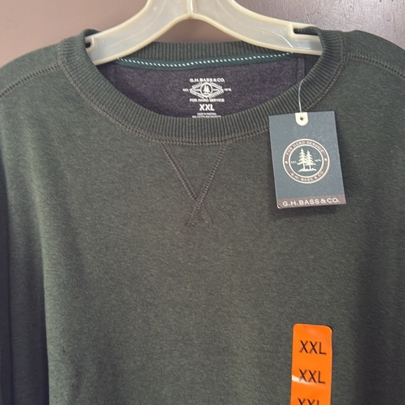 G.H Bass and Co Men’s Green Crew Neck, Size XXL. NWT - Picture 3 of 4